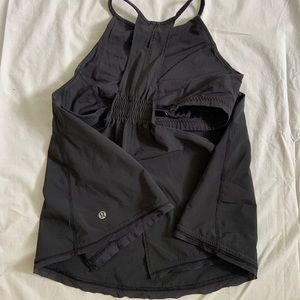 Lululemon black running too with built in sports bra